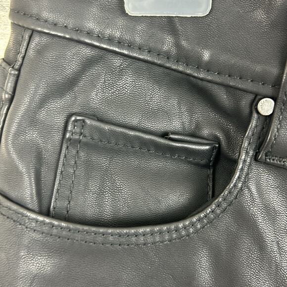 Blank NYC Womens 26 Black Vegan Leather Mid Rise Skinny Pants NEW - Picture 5 of 9